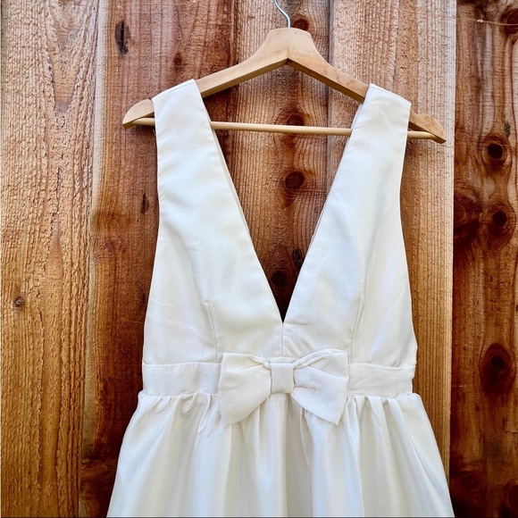 Lulu's Cream Midi Dress with Bow Detail - Picture 4 of 11